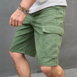 Men's Jeans High Street Fashion Cargo Shorts Loose Wide Leg Summer Solid Colour Large Size Men Short Denim