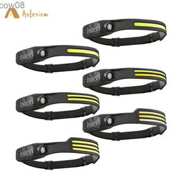 Headlamps Headlamps Outdoor D USB Rechargeab Running Headlamp 230 Degree Illumination Waterproof Head Flashlight Cycling Head Light HKD230719