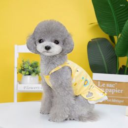 Dog Apparel 2023 Pet Clothing Small Clothes Spring And Summer Teddy Cat Universal Printed Skirt Supplies