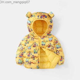 Down Coat Girls' Winter Coat Boys' Girls' Cotton Pad Jacket Character Pattern Baby Hooded Jacket Children's Down Jacket Z230720