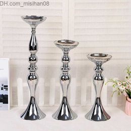 Candle Holders Wedding Candle Holder 32/38/50cm silver/gold candlestick home decoration ornaments road lead main table vase flower arrangement wedding DHL Z230719