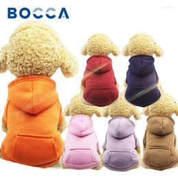 Dog Apparel Bocca Pet Clothes For Hoodie Sport Solid Color Warm Spring Autumn Winter Outfit Puppy Small Medium Dogs Costume Coat