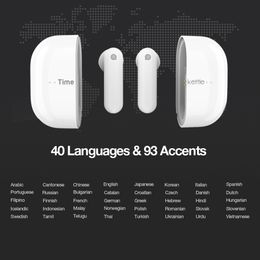 Dictionaries Translators Originl TimeKettle M2 Simultaneous Translator Headset Business Interpretation Earphon Gift Language Translation Earbuds 230718