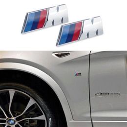 20pcs lot Premium M-SPORT for BMW Car Chrome Emblem Wing Badge Logo Sticker 45mm3092