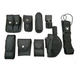 Tactical Military Security Belts Polices Guard Outdoor Multifunctional SWAT Utility Kit Modular Duty Belt with Holster Pouch Set245D