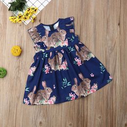 Girl's Dresses Easter Baby Girls Dress Infant Newborn Girls Dress Bunny Party Dress For Baby Girl Clothing Summer Sleeveless R230719