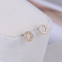 Fashion-diamond wedding earring 18K gold plated brass material fine jewelry for Women girls For Lover Accessories Bijoux PS6748185I