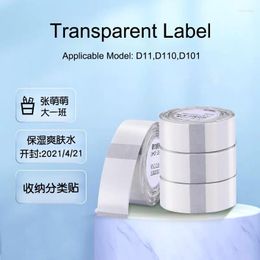 Transparent Label Waterproof Thermal Sticker Home Storage Round Paper Date Price Tag For Niimbot D11 D101D110