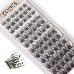 False Eyelashes IGUIONSS MIX 8-16mm Mixed 72PC Individual Cluster Lashes DIY Lash Extension Wispy Super Thin Band Reusable