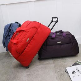 Valigie Borsa portaoggetti da donna Viaggio a breve distanza Borse per bagagli di grande capacità Trolley Valigia portatile impermeabile pieghevole XA14C