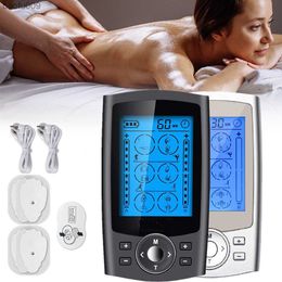 24 Modes TENS Acupuncture Electric Muscle Stimulator Body Massager EMS Pain Relief Pulse Meridians Physio Device L230520