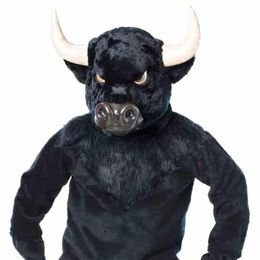 Costume mascotte toro nero personalizzato 214D