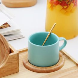 Mugs 220ml Simple Solid Colour Handmade Ceramic Coffee Mug Milk Latte Cup Home Breakfast Cereal Creative Gift