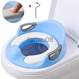 Potties Seats Hot selling Toilet Seat For Baby With Cushion Handle And Backrest Potty Training Seat For Kids Toddlers Potty Training Urinal x0719