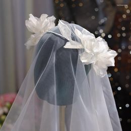 Headpieces Original Silk Petal Hairbands Bridal Headdress Hair Band Korean Floral Wedding Dress Studio Accessories