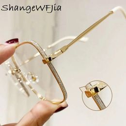 Sunglasses Computer Glasses Square Frame Women Men Anti Blue Light Alloy Eyewear Blocking Spectacle Transparent Optical 230718