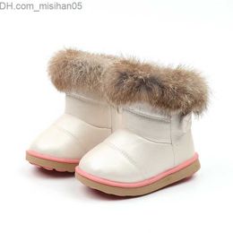 Boots Boots JGSHOWKITO Girls Fashion Snow For Kids Children Rubber Toddler Boys Girl Toddlers Warm Cotton Plush Fur 220924 Z230719