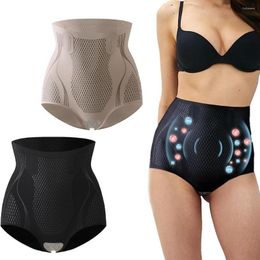 Women's Shapers Black Colour Ice Silk Ion Fibre Repair Shaping Device High Waist Seamless Design Restoration Shaper Nude Elastic