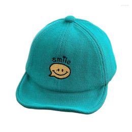 Ball Caps Doit Summer Boy Girl Baby Cap Baseball Soft Brim Embroidery Smile Sun Hat Peaked Snapback For 1 To 3 Years Old