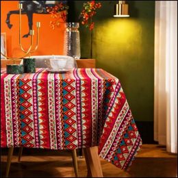 Table Cloth Bohemian Style Tablecloth Wedding Decoration Art Mexican Decor Picnic Mat Decorations Rectangle/Round