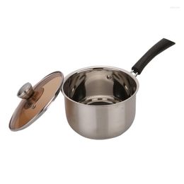 Bowls Home Stainless Steel Sauce Pan & Glass Lid For All Stovetops- Silver