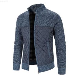 Men's Sweaters Autumn Winter Cardigan Men Patchwork Sweater Coat Mens Thick Knitted Cardigan Sweater Slim Fit Casual Warm Men Sweater Jacket L230719