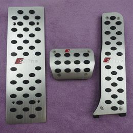 Car Accessories Aluminum alloy For Audi Q3 A3 TT AT Auto Transmission Accelerator Brake Footrest Pedal Pads Car styling 01231G