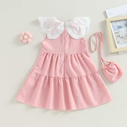 Girl's Dresses ma baby 3-7Y Toddler Kid Baby Girl Dress Cute Ruffle A-line Party Dresses For Girls Summer Crossbag