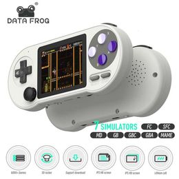 Portable Game Players DATA FROG SF2000 3 inch IPS Screen Handheld Game Console Portable Retro Game Consoles Built-in 6000 Games Support AV Output 230718