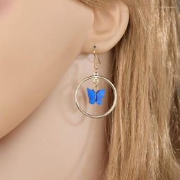 Dangle Earrings YADA Fashion Butterfly Circle Earring Crystal Statement Simple For Women Jewelry Personality ER200174