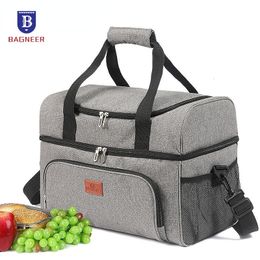 Ice Packs/Isothermic Bags 30L Insulated Cooler Bag Food Drink Thermal Picnic Lunch Bag Leakproof Large Cooling Box Camping BBQ Family Outdoor Activities 230718