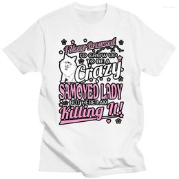 Men's T Shirts Printed Never Dreamed Crazy Samoyed Dog Lady Killing It Tshirt XXXL 4Xl 5XL Fitted Original Unisex Men Tshirts Gift Tee Tops