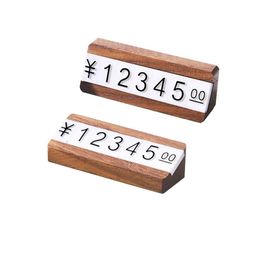 Wooden Mini Cubes Display Jewellery Pricing Tag Number In Dollar Rmb Yuan Currency Block Stick White Black Letter251s