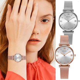 Wristwatches Luxury Rose Gold Watch Women Bracelet Watches Fashion Ladies Casual Quartz Steel Women's Wristwatch Montre Femme Relogio