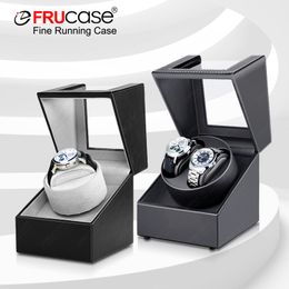 Watch Boxes Cases FRUCASE PU watch winding device for automatic watch case 1-0/2-0 230718