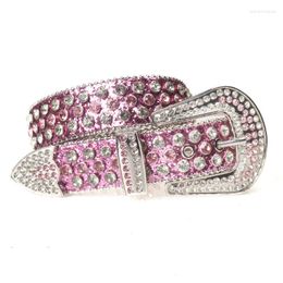 Belts Y2K Rhinestones Studded Belt For Women Men Designer Punk Bling Crystal Jeans Street Fashion Waist Strap