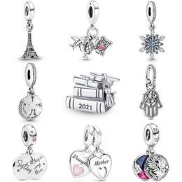 100% 925 Silver Charm Bead Fit Original Pandora Bracelet DIY Fashion Jewellery Making Pendant Charms Women Gift2956