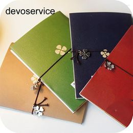 1Pc Clover Leaf Notebook Travel Journal Vintage Diary Notepad Planer Sketchbook Notebooks Office School Gifts Supplies