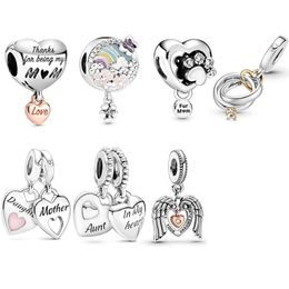 925 Sterling Silver Pendant Mouse Monster Castle Series Charm Bead Fit Pandora Bracelet Necklace Women Jewellery gift295M