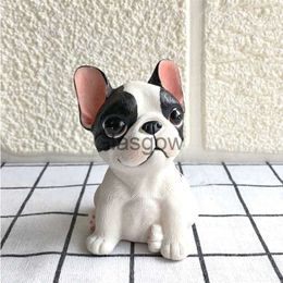 Interior Decorations Car Ornament Personalit Resin Mini French Bulldog Decoration Home Automobile Interior Imitation Dog Craft Decor Accessories Gift x0718