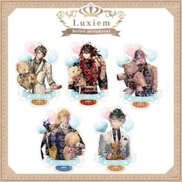 Keychains Anime Luxiem VTuber Acrylic Stand Model Plate Cosplay Figures Shu Mysta Luca Ike Vox Character Desk Decor Fans Gifts S