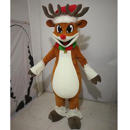 Halloween reindeer Mascot Costume High Quality customize Cartoon Animal Plush Anime theme character Adult Size Christmas Carnival 237S