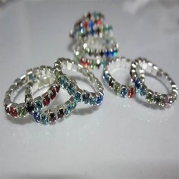 Rhinestone Toe Ring 12colors stones mixed blingbling foot jewelry287x