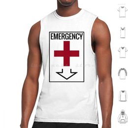 Men's Tank Tops Emergency Print Cotton Sex Sexy 18 Funny Adult Erotic Boobs Xxx Hentai Girls Pussy Dirty Bdsm