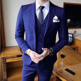 Men's Suits Blazers Blazers Vest Pants Men's Three Piece Business Men's Suit Boutique Slim Fit High Formal Party Wedding Routine Dress Jacket 230719