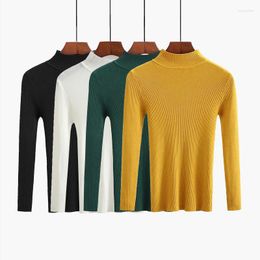 Women's Sweaters 2023 Women Knitted Turtleneck Sweater Pullovers Jumpers Spring Autumn Pullover Slim Fit Black Fashion Tops