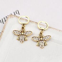 Charm Designer Earrings Chandelier Dangle Letters Pendant Bow Luxury Chandelier Jewelry Diamond Silver Earing Design Women Vintage Y240429