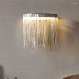 Wall Lamp Tassel Post-modern Light Luxury Personality Restaurant Creative Chain Living Room Bedroom Decorative