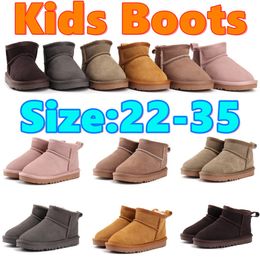 Kinderstiefel Kleinkind Australien Ultra Mini Stiefel Baby Warmer Winter Schneestiefel Jugend Jungen Mädchen Grau Schwarz Braun Kinder Kind Mädchen Schuhe