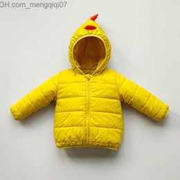 Down Coat Boys and Girls Cute Chicken Coat Hooded Zipper Cotton Apron Coat Children's Winter Children's Clothing Z230719